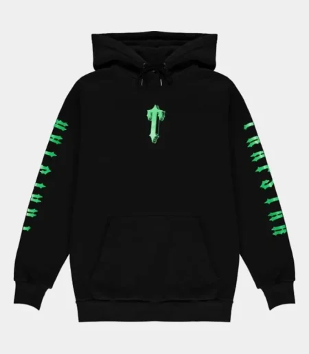 Felpa Dave Trapstar Nera-Verde