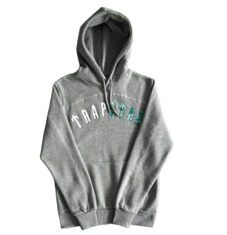 Felpa con cappuccio Trapstar Irongate Chenille Arch grigia