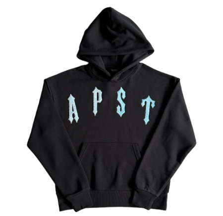 Felpa con cappuccio in ciniglia con arco in ferro Trapstar blu sfumato