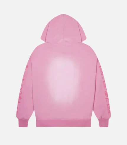Felpa con cappuccio rosa spray con scritta Trapstar