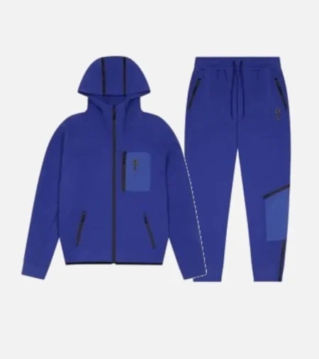 Tuta Trapstar Irongate T-Fleece con cerniera blu