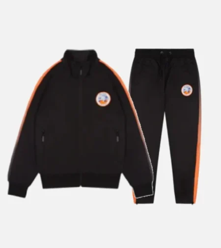Tuta Trapstar con cerniera Nera/Arancione