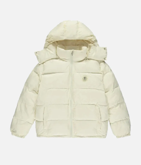 Trapstar Decoded Cream Hooded Puffer Jacket