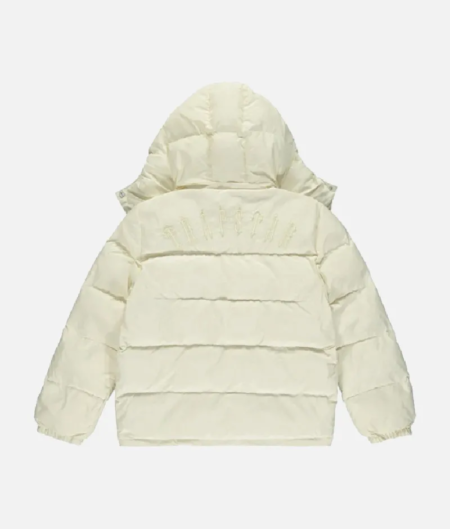 Trapstar Decoded Cream Hooded Puffer Jacket
