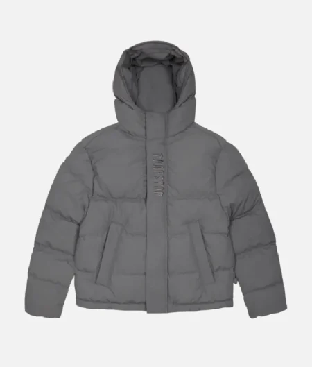 Trapstar Decoded Hooded Puffer Jacket Grey